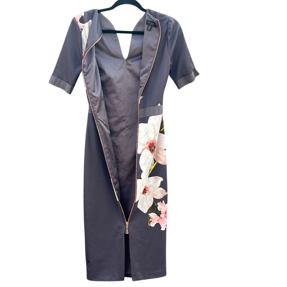 Ted Baker Bisslee Chatsworth Floral Bloom Bodycon Dress Size 1 - Picture 3 of 12